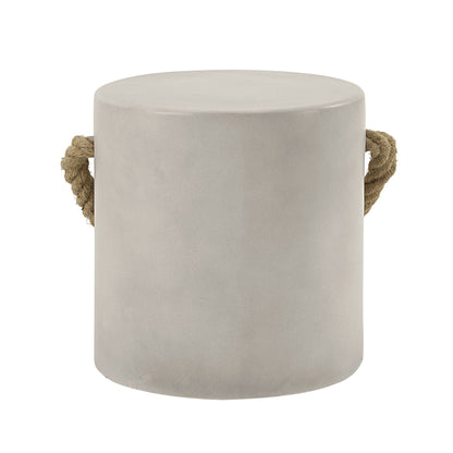 Gene Fiber Concrete Accent Table - Gray