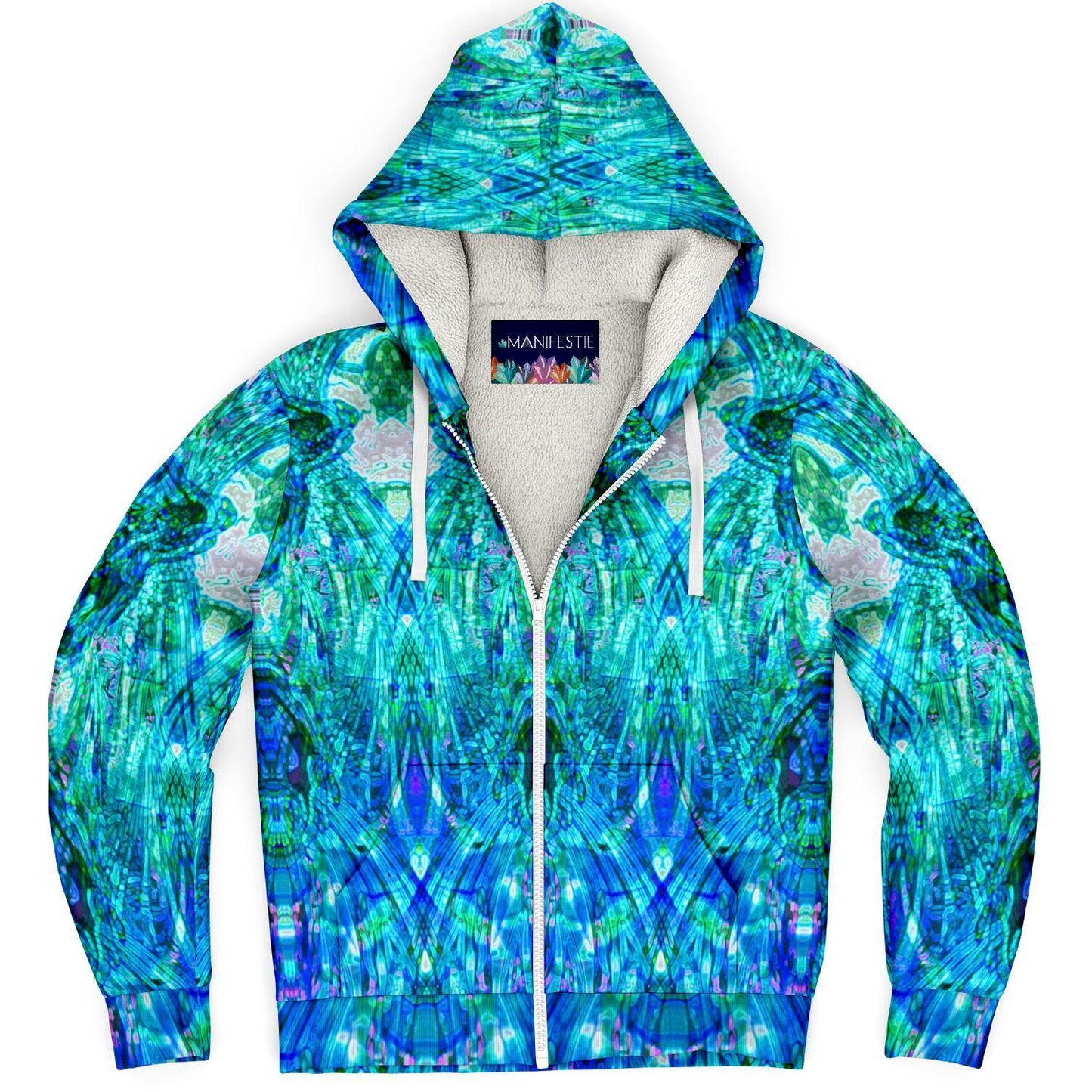 Morning Glory Premium Sherpa Lined Zip Hoodie