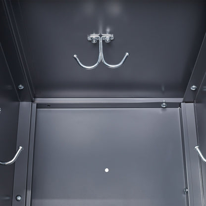 9 Door Lockers With Lock For Storage In Office, School, Gym, And Bedroom - Gray