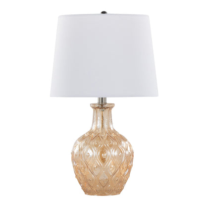 Gloria Round 20" Contemporary Glass Accent Lamp - Set of 2