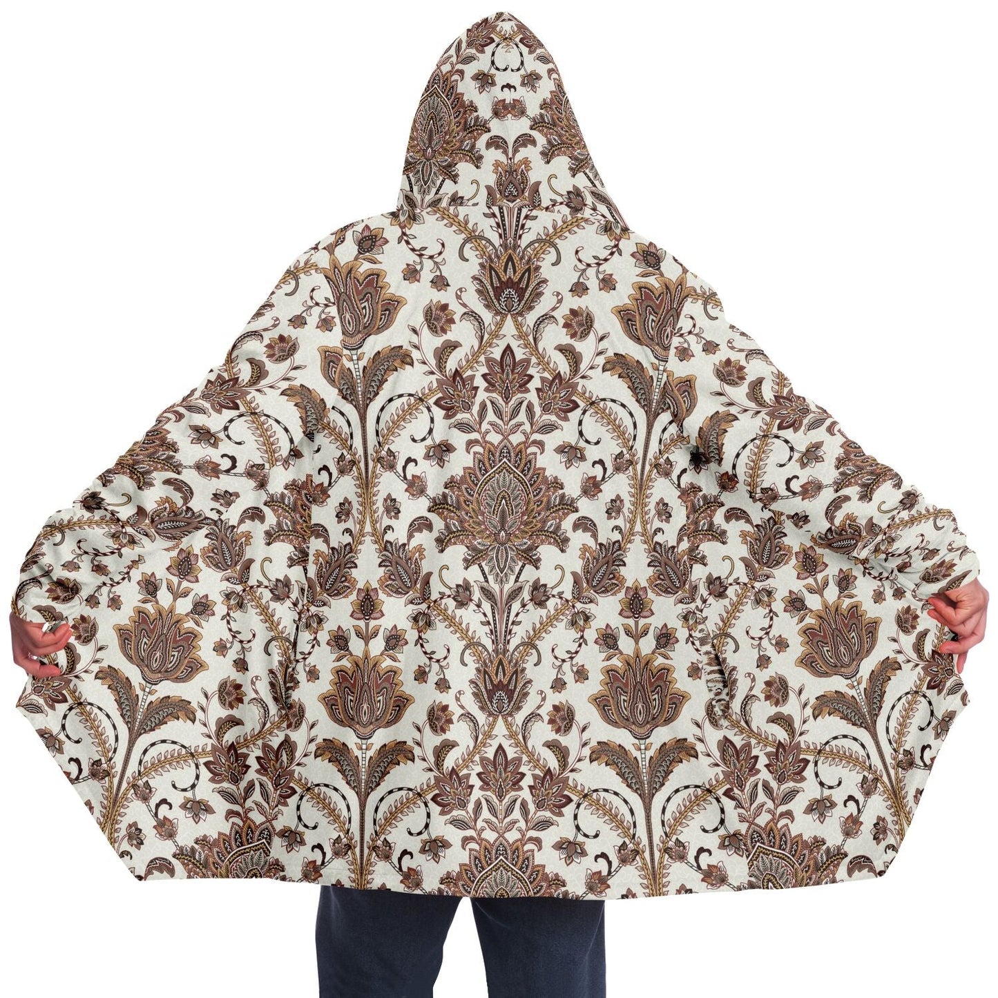 Spirit Ember Cuddle Cloak | Unisex Minky Sherpa Lined Hooded Coat | Women and Mens Festival Coat | Mountain Fashion