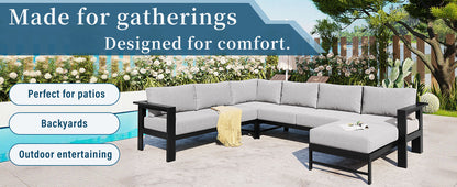 U_Style U-Shaped Outdoor Sectional Sofa Set