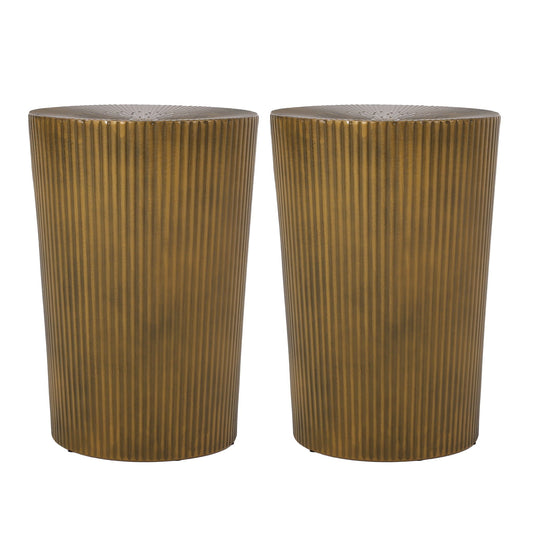 Langseth Iron Sunburst Side Table Set