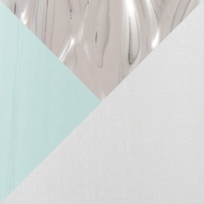 Penelope 22" Contemporary Ceramic Table Lamp with Tiffany Blue & Silver Body