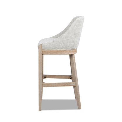 Newport 30.5" Coastal Curved Back Upholstered Barstool