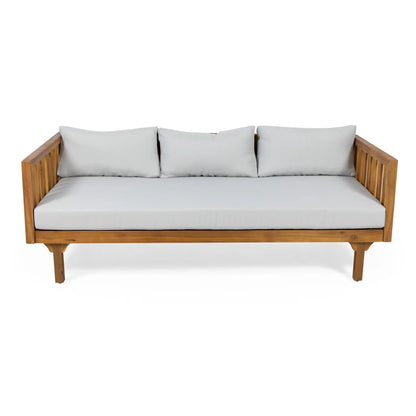 Claremont 3 Seater Daybed Teak Acacia Wood Water Resistant Cushions
