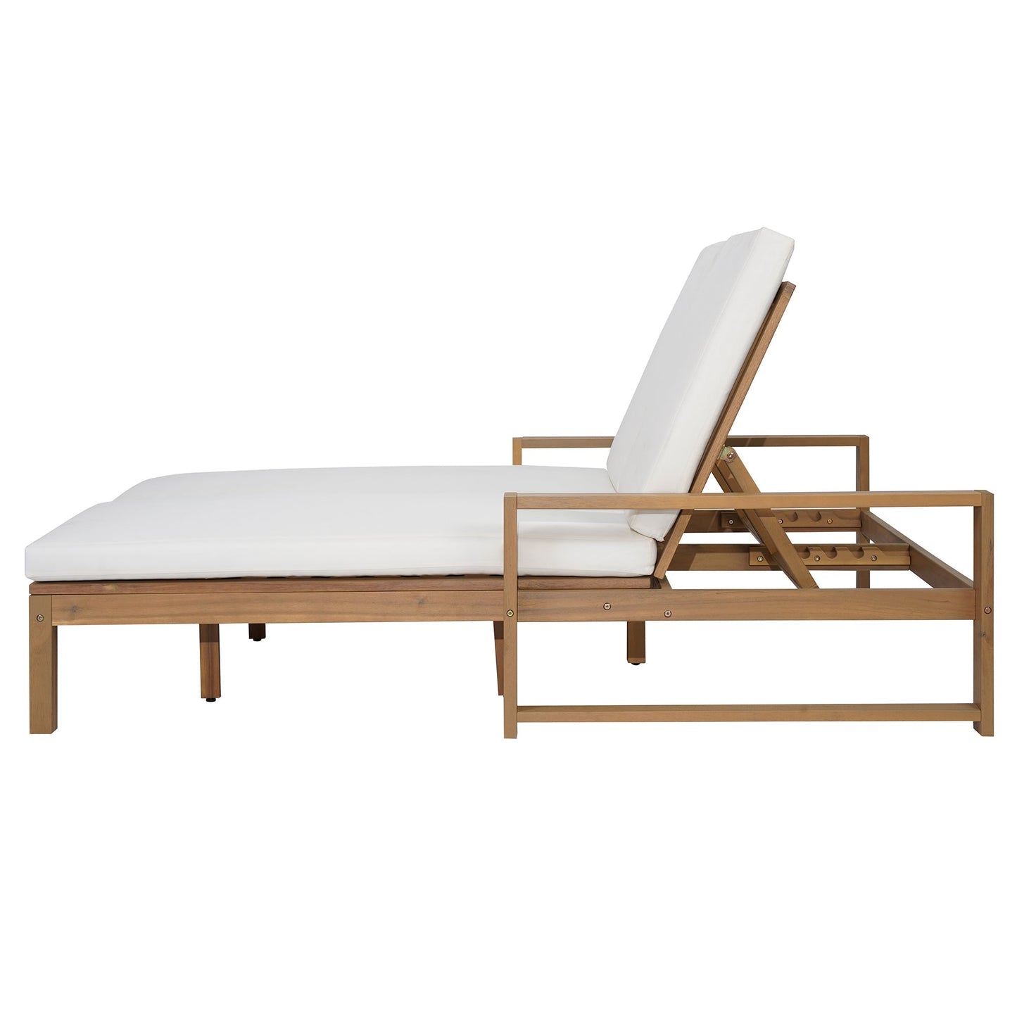 TREXM Outdoor Double Lounge Chair with 5-Position Adjustable Backrest