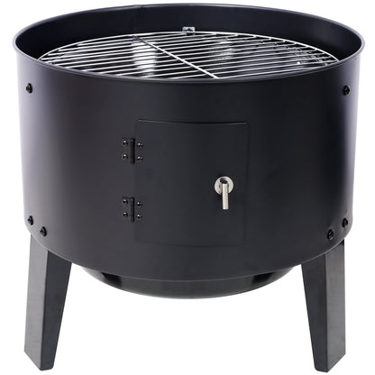 Charcoal Smoker Grill Wood Smoker Grills Outdoor Cooking 16 Inch Portable BBQ