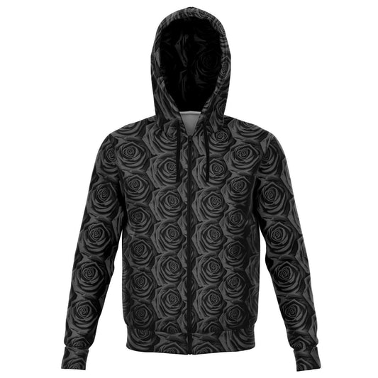 BLACK ROSES PREMIUM ZIP UP HOODIE