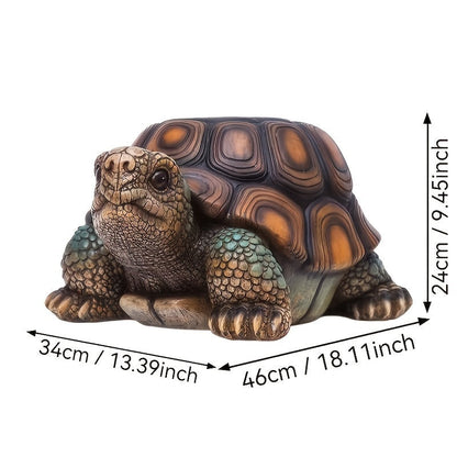 18" Garden Turtle Statue Stool - Multi-Purpose Decorative Resin Sculpture