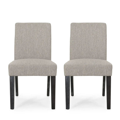 Contemporary Dining Chair With Upholstered Seating and Tapered Legs