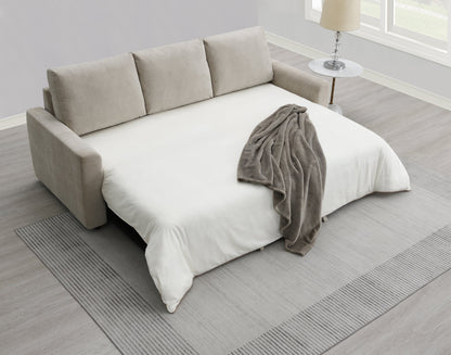 Leira Beige Linen Pull Out Sleeper