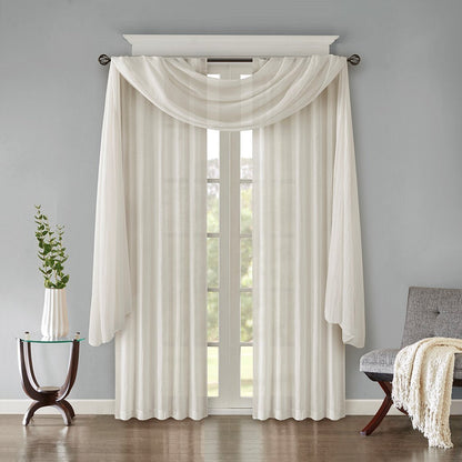 Solid Crushed Curtain Panel Pair (2 Pcs Window Panels)