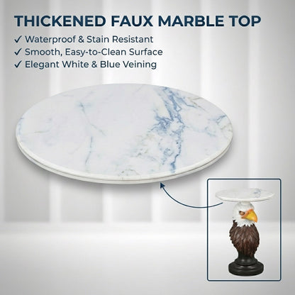 Eagle Head Accent Table Animal Statue End Table