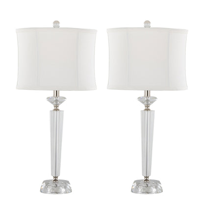 Diamond Torch 25.75' Contemporary Crystal Table Lamp Set of 2