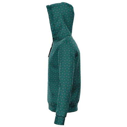 TURQUOISE SACRED CONNECTIONS PREMIUM ZIP UP HOODIE