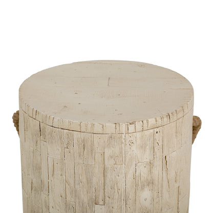 Outdoor Wood Grain Rustic MGO Side Table with Realistic Wood Vibe