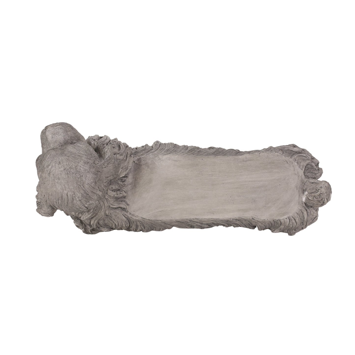 Charming Cocker Spaniel Dog Statue Bench Gray Magnesium Oxide