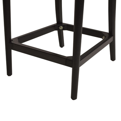 Arlin Upholstered Stool with Curved Back and Footrest - Set of 2