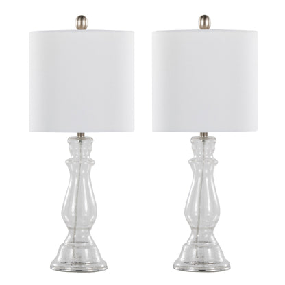 Bishop 24" Contemporary Glass Table Lamp Set of 2
