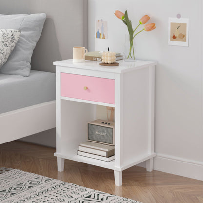 Nightstand With 1 Drawer and 1 Shelf