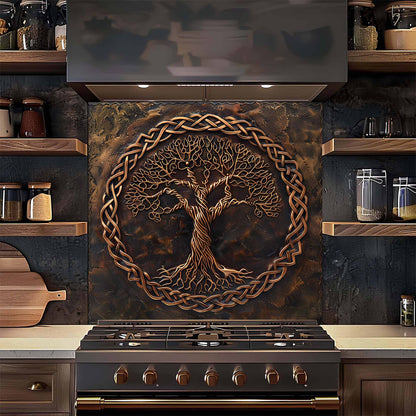 Copper Unity Kitchen Backsplash – Tempered Glass Backsplash for Stove