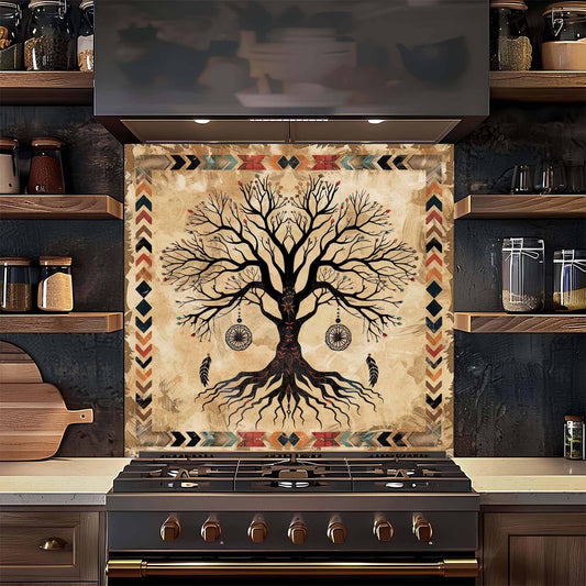 Mystic Dream Kitchen Backsplash – Tree of Life Glass Backsplash for Stove