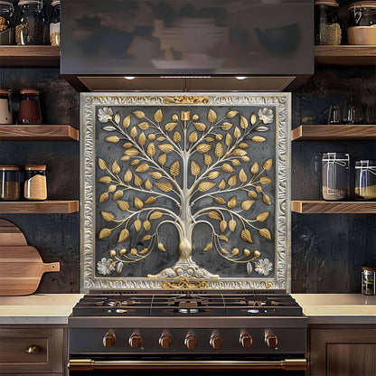 Ornate Roots Glass Backsplash – Tree of Life Kitchen Backsplash