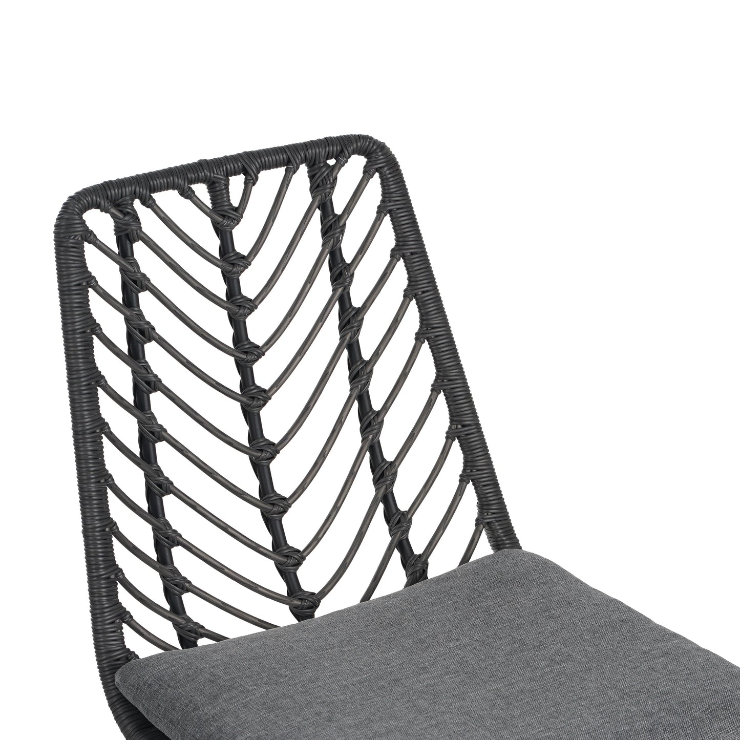 DEJA Chair 2PCS with 2 Cushions, Gray