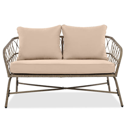 Bohemia-Inspired 4-Person Outdoor Seating Group With Removable Cushions