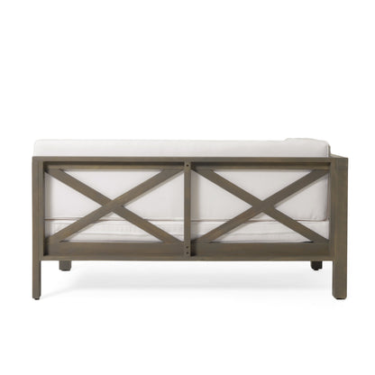 Brava X-Back 4-Piece White Outdoor Sofa Set