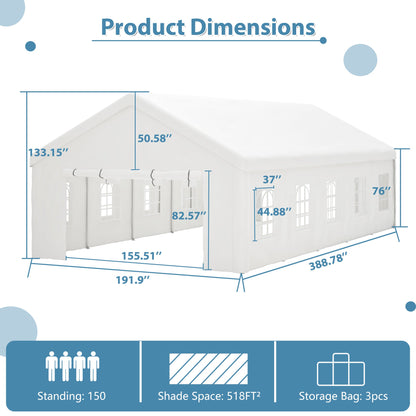 16x32FT Party Tent Heavy Duty Large Wedding Event Shelters