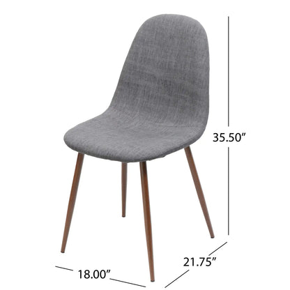Elegant Dining Chair Set With Fabric Upholstery