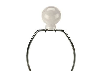 Contemporary 33"h Table Lamp with Ivory Shade and Cream Ceramic Base