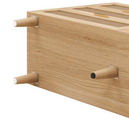 6-Drawers Rattan Storage Cabinet Natural