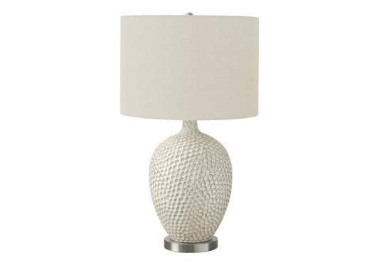 Contemporary Cream Ceramic Table Lamp 28"