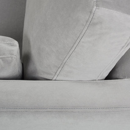 Knox 36' Modern Farmhouse Arm Chair, Opal Grey Velvet