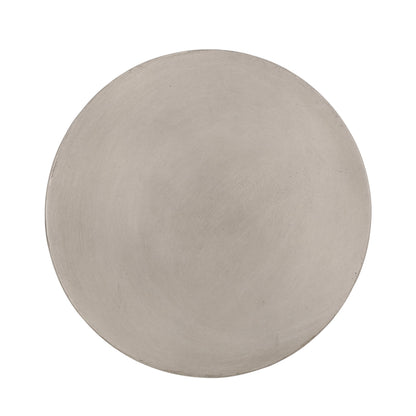 Outdoor Lightweight Concrete Side Table, Light Gray