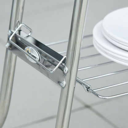 Outsunny Charcoal Grill Stainless Steel Portable Folding BBQ