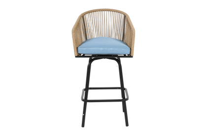 Outdoor Bar Stools Set of 4 with Armrests and Backrest