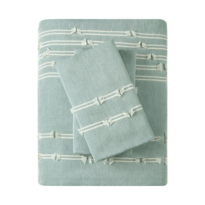 King/Cal King 3 Piece Cotton Jacquard Duvet Cover Set