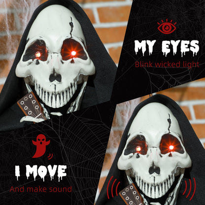 4.3' Animated Grim Reaper Guitarist with Motion and Sound Activation