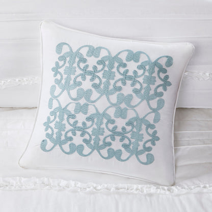 5 Piece Microfiber Ruffled Comforter Set White California King