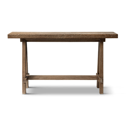 Hawthorne 60'' Solid Reclaimed Elm Trestle Console Table
