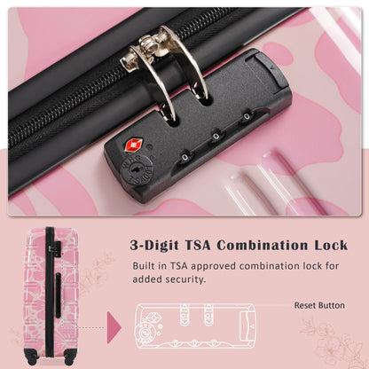 Hardshell Luggage Sets 3-Pcs Spinner Suitcase with TSA Lock