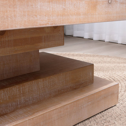Modern Rustic Coffee Table – Rectangular Wood Center Table