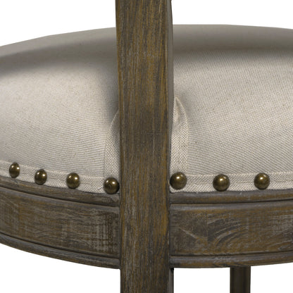 Paris 26.5' Farmhouse Counter Height Bar Stool with Backrest