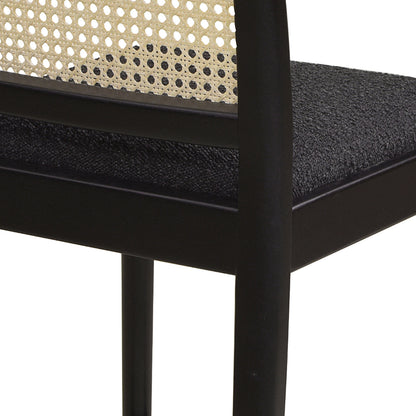 Arlin Upholstered Stool with Curved Back and Footrest - Set of 2