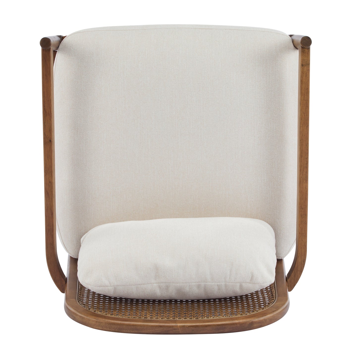 Elliston Rattan Backrest Solid Wood Accent Chair with Cushions - Set of 2