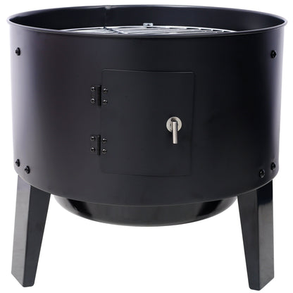 Charcoal Smoker Grill Wood Smoker Grills Outdoor Cooking 16 Inch Portable BBQ